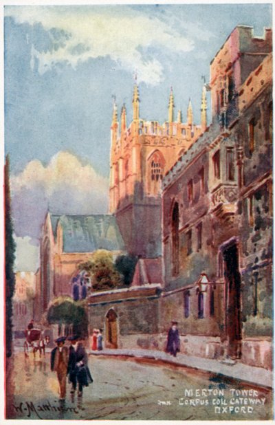 Merton College Tower, Corpus Christi Gateway by William Matthison